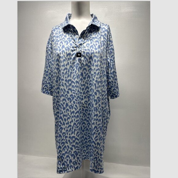 Bad Birdie Polo Shirt Golf Short Sleeve Performance Collared Blue Mens Size 2XL - Picture 1 of 8
